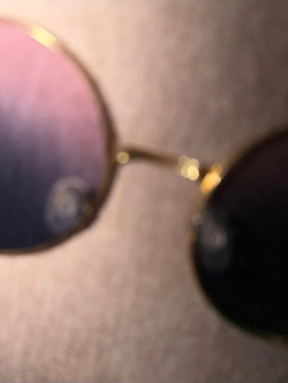 Target Gold Frame Sunglasses with Gradient Purple Lenses